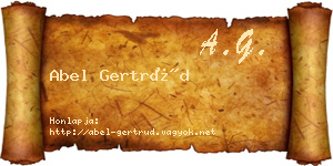 Abel Gertrúd névjegykártya